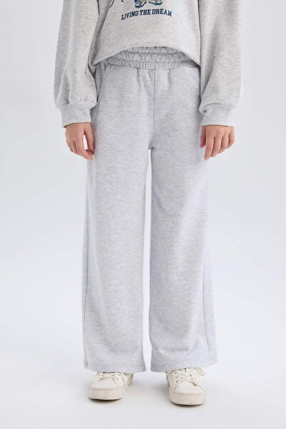 DeFacto Kız Çocuk Wide Leg Geniş Paça Cepli Eşofman Altı E0024A825SP