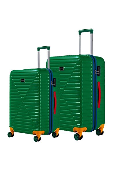 louisiana polo Büyük Ve Orta Boy 2'li Valiz Seti %100 Polikarbon Valiz 4x2 Te...