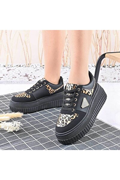 Tmall Pantofi Sport De Dama,Din Piele Ecologica,D1431,Negru