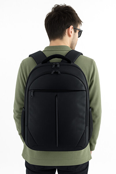 louisiana polo School Backpack 4 Compartments - Laptop Compartment, Black 2120