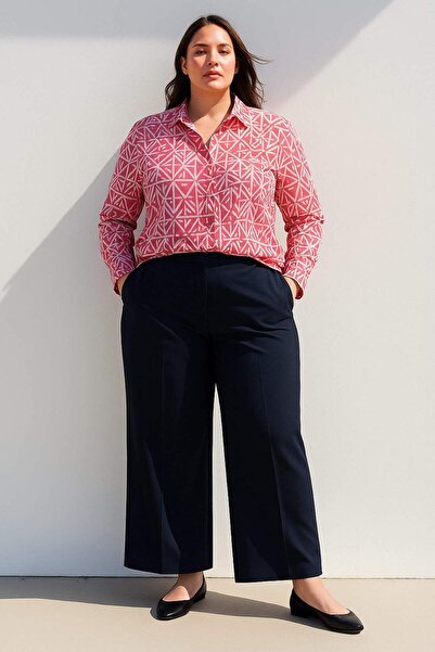 DeFacto Oversize Geniş Kalıp Desenli Uzun Kollu Gömlek Tunik E4347AX25SP