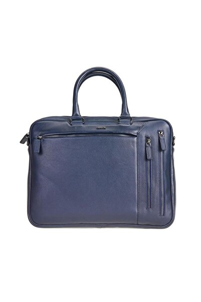 louisiana polo Ανδρικός χαρτοφύλακας Grande από γνήσιο δέρμα Navy Blue 6883