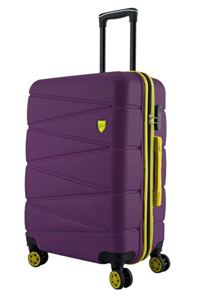 louisiana polo Büyük Boy Valiz 4x2 Teker Mor 1164