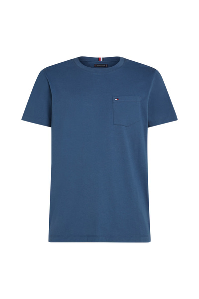 Tommy Hilfiger Bisiklet Yaka Mavi Erkek T-Shirt MW0MW36220DBZ