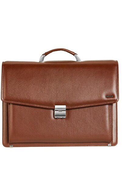 louisiana polo Grande Men's Genuine Leather Briefcase Brown 4211