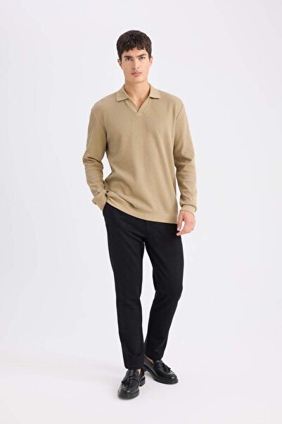 DeFacto Tailored Regular Fit Normal Kesim Kumaş Pantolon Basic Düz Cepli D9081AX24WN