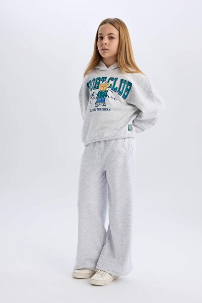 DeFacto Kız Çocuk Wide Leg Geniş Paça Cepli Eşofman Altı E0024A825SP
