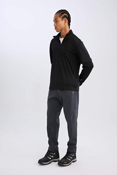 DeFacto DeFactoFit Kalın Jogger Eşofman Altı Standart Fit Cepli Sporcu Beli Lastikli D6312AX24WN