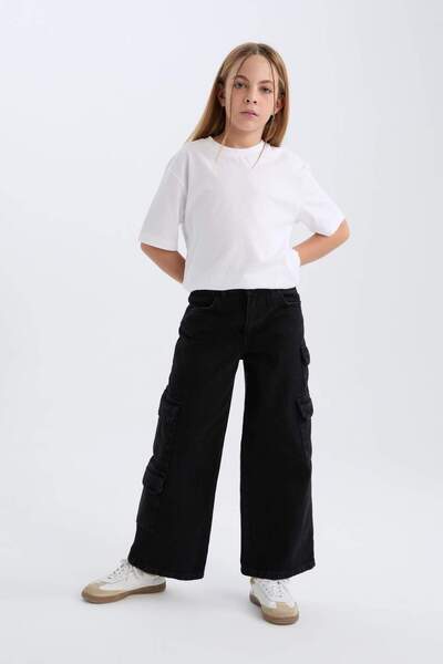 DeFacto Wide Leg Girls' Jeans - D7373A825Sm