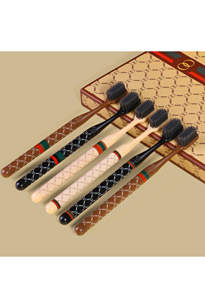 Choice 6PCS-1 box 6 high-grade gift box toothbrush set soft hair deep clean teeth travel portable home ora