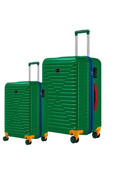 louisiana polo Büyük Ve Kabin Boy 2'li Valiz Seti %100 Polikarbon Valiz 4x2 T...