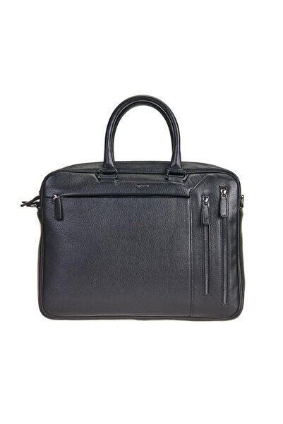 louisiana polo Men's Genuine Leather Black Briefcase - Grande 6883
