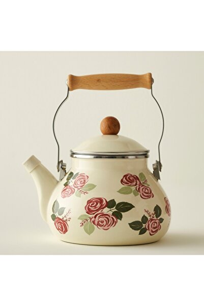 Bella Maison إبريق شاي مطلي بالمينا الوردي (2 لتر)