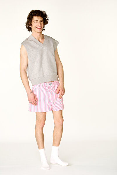 Cats Seek Revenge Cats Pembe Çizgili Boxer Şort