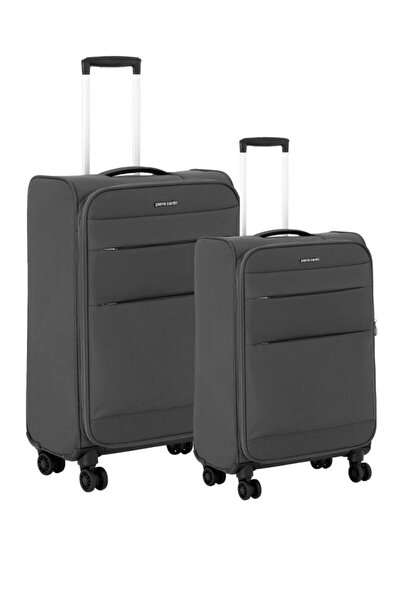 Pierre Cardin Ultra Light Hafif Lüx Kumaş 2'li Valiz Seti Orta Boy - Kabin Bo...