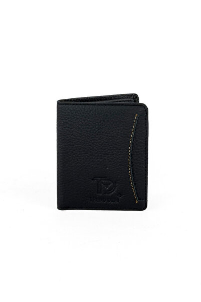 TREND Genuine Leather Men's Wallet with Card Holder Compartment Black 8998