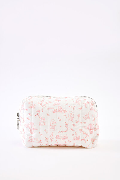 Atelier Babbi 100% Cotton Baby Care Bag - Toile De Jouy / Pink