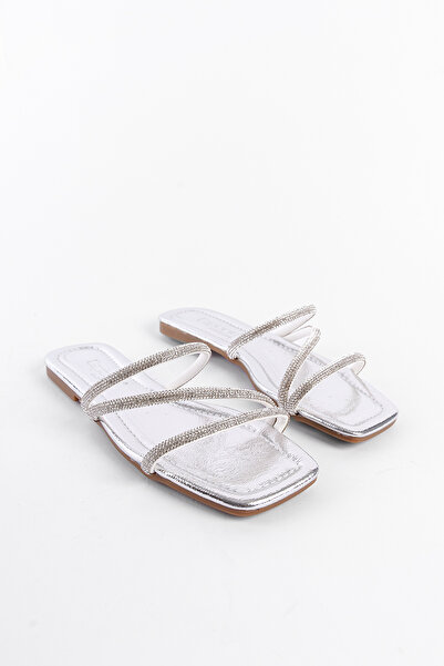 Capone Outfitters Flat HeeleD Stone 3-stripeD QuilteD Women's Slippers