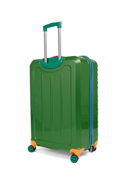 louisiana polo Büyük Boy %100 Polikarbon Valiz 4x2 Teker Yeşil 1089