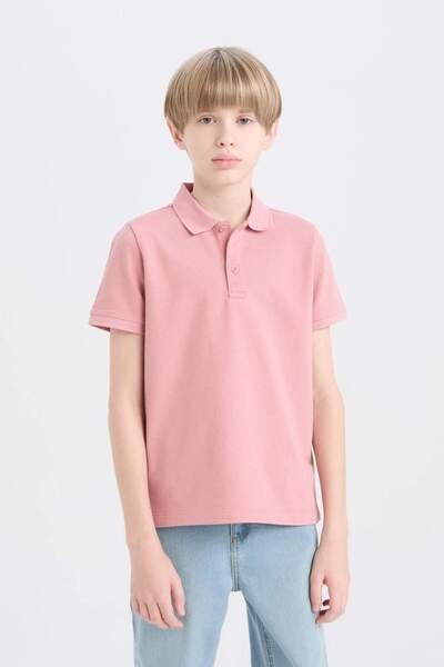 DeFacto Boys Polo Neck Basic Plain Short Sleeve T-Shirt D7797A825Sm