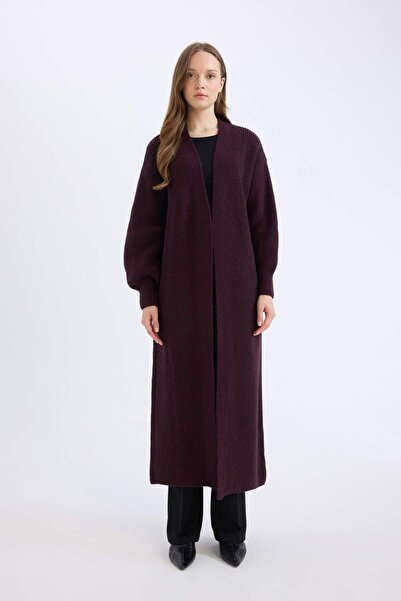 DeFacto Regular Fit Basic Plain Long Knitwear Cardigan D4367Ax24Wn