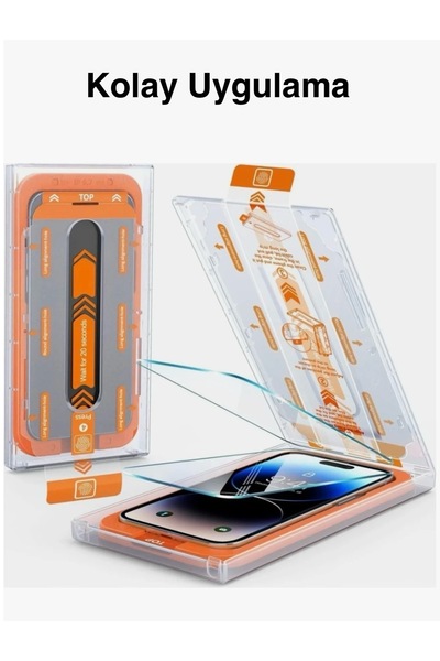 EmpoCases İphone 17 Uyumlu hayalet Çekmeli Kırılmaz Cam Ekran Koruyucu Full H...