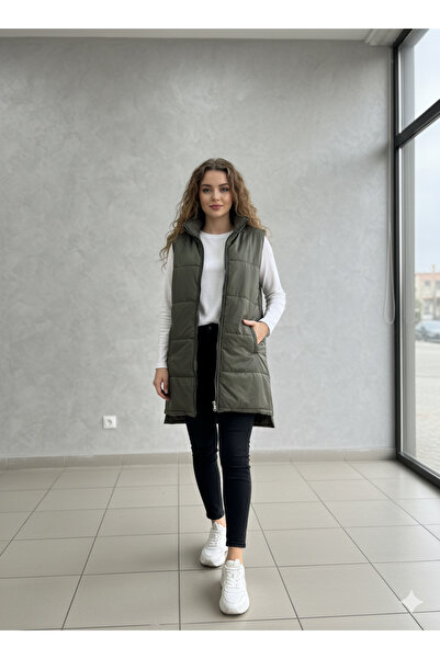 TUBA EXPORT Kadın Şişme Yelek – Kışlık Kapitone Şişme Mont Yeleği, Fermuarlı Cepli, Rahat Dış Giyim