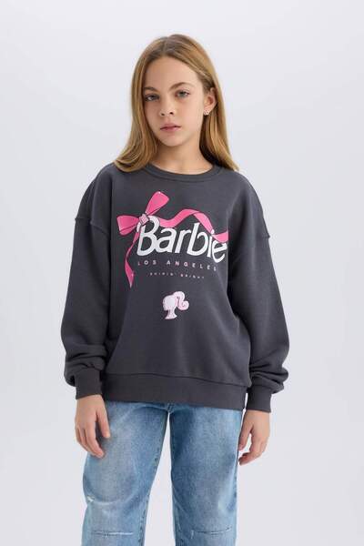 DeFacto Girls Barbie Relax Fit Crew Neck Sweatshirt D8831A825Sp