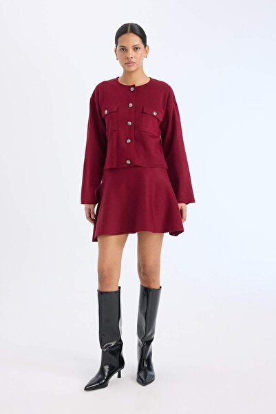 DeFacto A Form Flounce Knitwear Mini Skirt E5564Ax24Cw