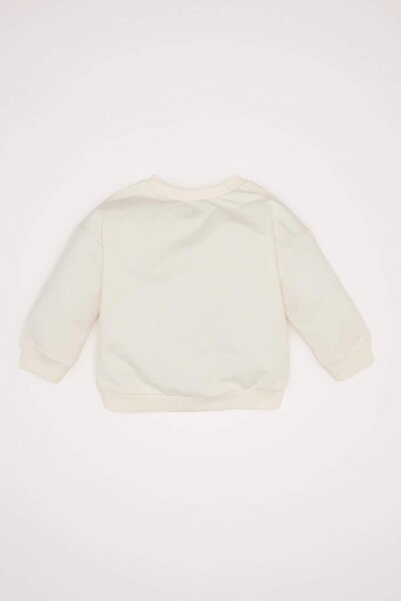 DeFacto Kız Bebek Bisiklet Yaka Çiçekli Sweatshirt D8531A525SP