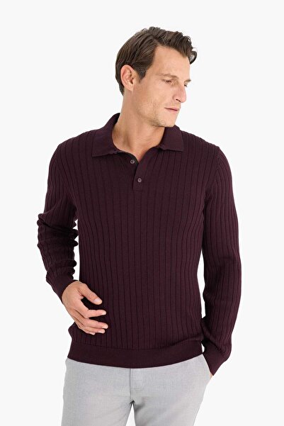 DeFacto Standard Fit Polo Neck Knitwear Sweater E5335Ax24Wn
