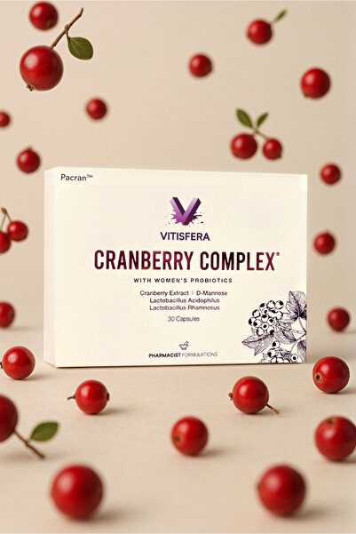 Vitisfera Cranberry Complex 30 Kapsül- Turna Yemişi Ekstresi, D-mannoz, Probiyotik