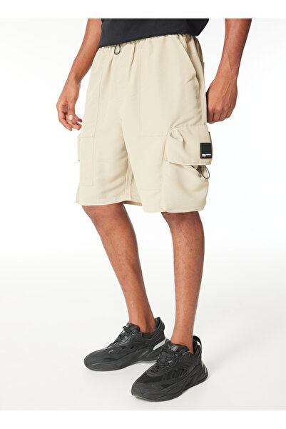Karl Lagerfeld Jeans Bej Erkek Kargo Şort 241D1001_KLJ UTILITY CARGO SHORT
