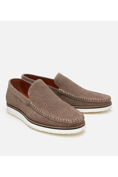 Hotiç Men's Suede Leather Mink Light Sole Loafer