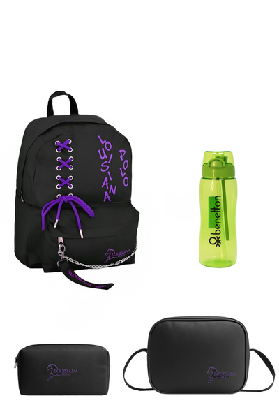 louisiana polo Set școală – Geantă + Nutriție termică + Suport stilou + Sticl...