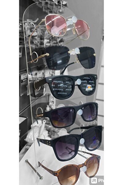 UPEKA حامل طاولة النظارات الشمسية الشفاف - تصميم زخرفي مكون من 6 صفوف