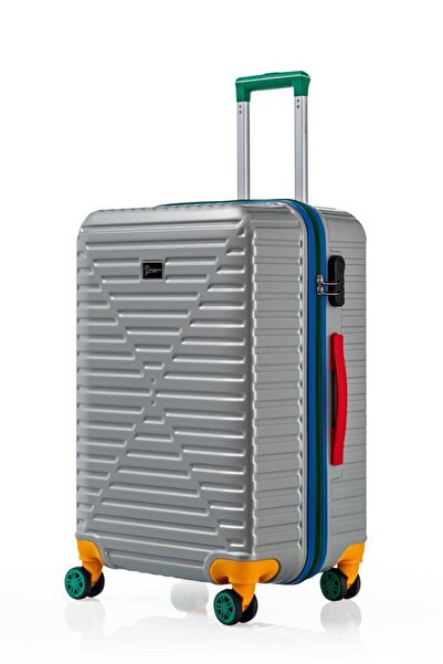 louisiana polo Orta Boy %100 Polikarbon Valiz 4x2 Teker Gri 1088