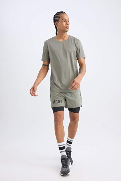 DeFacto DeFactoFit Slim Fit Dar Kesim Fermuarlı Telefon Cepli Sporcu Taytlı Şort Z2147AZ25SP