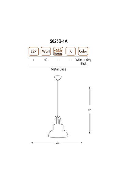 Özcan Aydınlatma Özcan Aydınlatma B.Tekli Sarkıt 5025B-1A,19