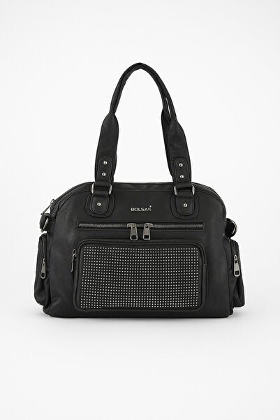 louisiana polo حقيبة كتف نسائية سوداء موديل 1036