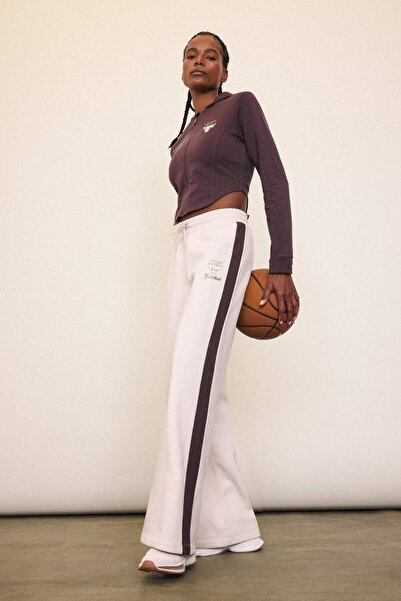 DeFacto Defactofit Nba Chicago Bulls Wide Leg Wide Leg Regular Length Sweatpants D6129Ax25Sp