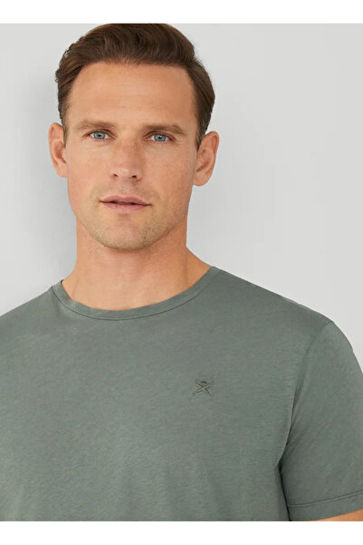 Hackett Bisiklet Yaka Haki Erkek T-Shirt HM500796