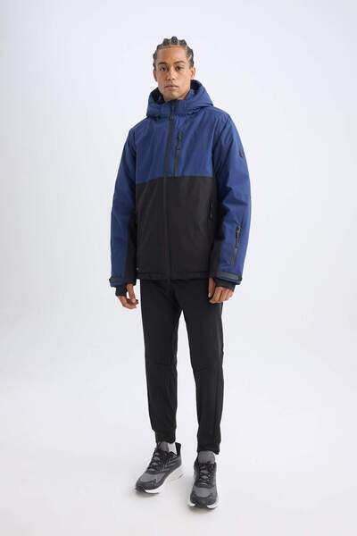 DeFacto Defactofit Waterproof Ski Jacket Waterproof Hooded Fleece Lined with Zipper Pockets D1823Ax24Wn