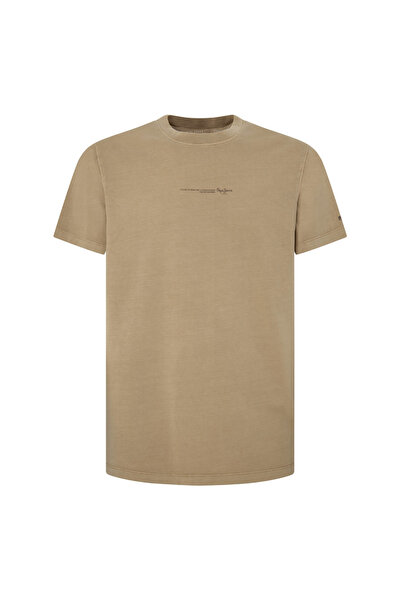 Pepe Jeans Bisiklet Yaka Baskılı Haki Erkek T-Shirt PM509231 858 DAVE TEE