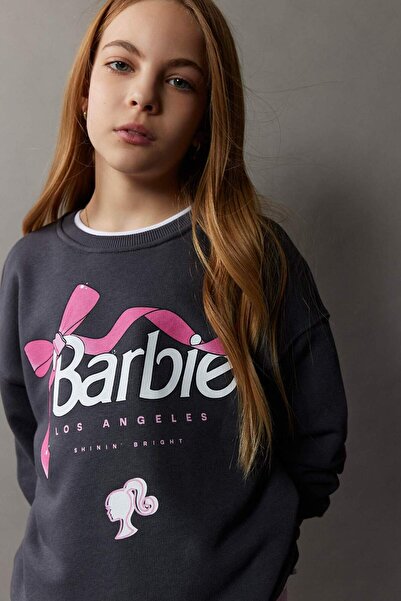 DeFacto Girls Barbie Relax Fit Crew Neck Sweatshirt D8831A825Sp