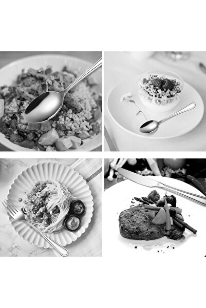 Trendy's Stainless steel cutlery set, 48 pieces with diplomat, TRENDY'S, chrome