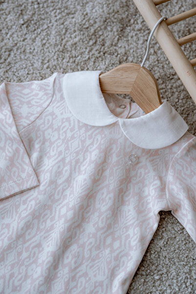 Atelier Babbi 100% Cotton Baby Romper - Tie / Pink