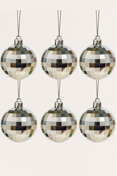 BeySüS Χριστουγεννιάτικο στολίδι για χριστουγεννιάτικο δέντρο με εμφάνιση ντίσκο μπάλας 5 εκ. Συσκευασία 6 τεμαχίων