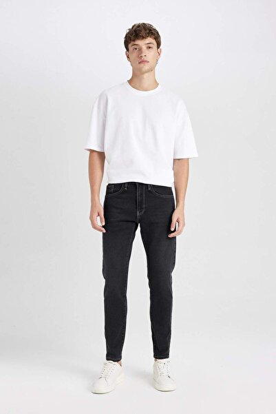 DeFacto Slim Tapered Fit Dar Kalıp Normal Bel Daralan Paça Jean Pantolon D8748AX25SP
