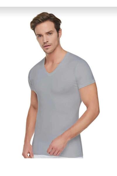 Tutku 0107 MEN'S RIB V-NECK UNDERFLEL SINGLE